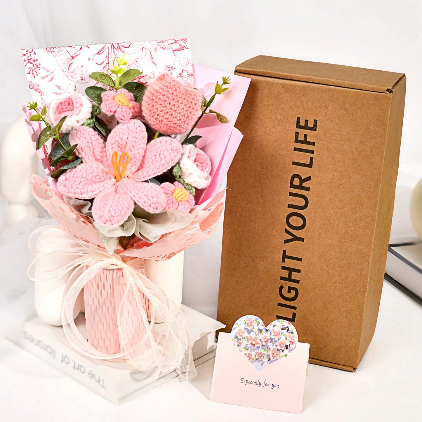 Handmade Crochet Tulip Bouquet – Valentine’s Day Gift for Her