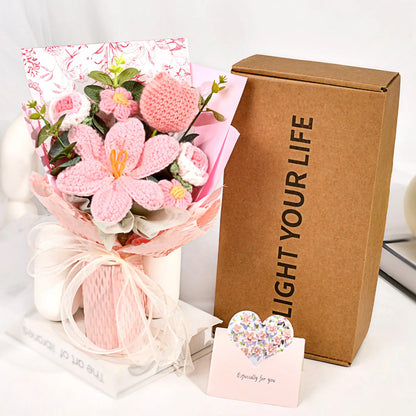 Handmade Crochet Tulip Bouquet – Valentine’s Day Gift for Her