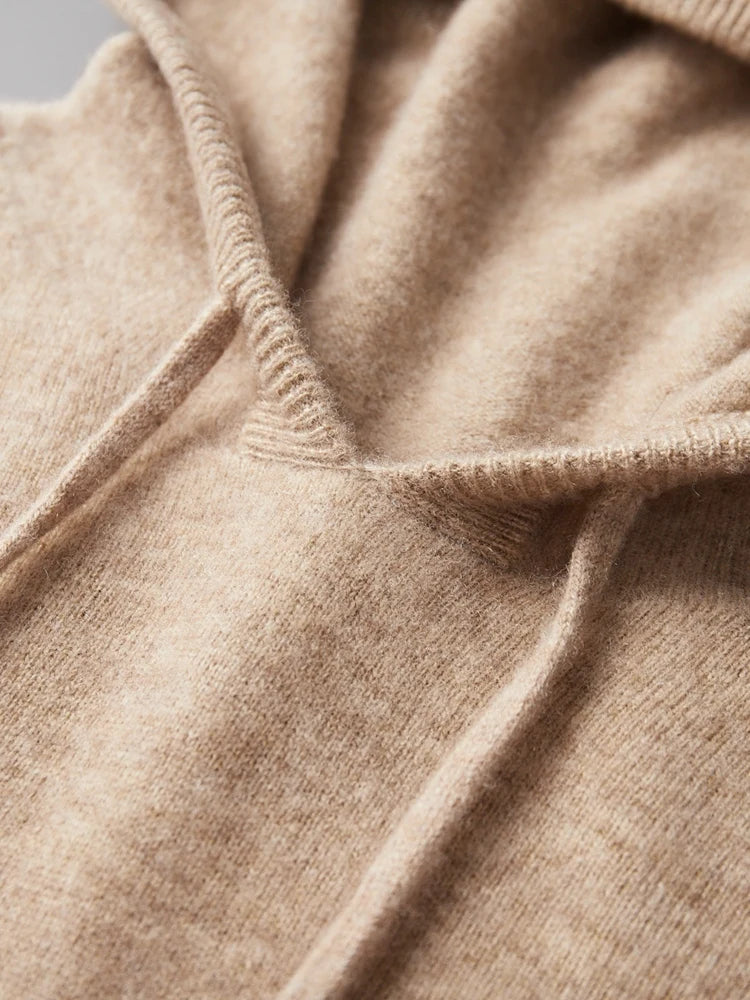 Men’s 100% Merino Wool Hooded Knit Pullover