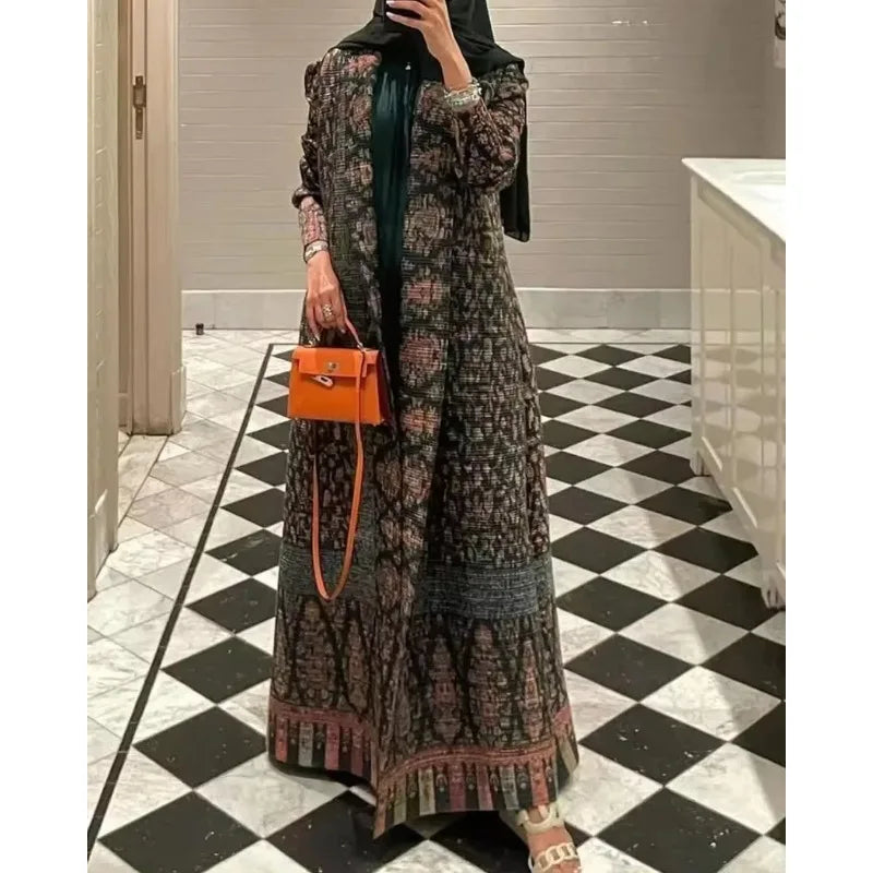 Open Printed Cardigan Abaya – Modest Cardigan