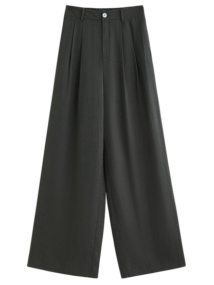 Linen Two-Piece Pants Suit – Sleeveless Top & Wide-Leg Trousers