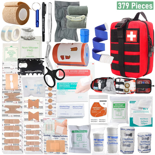 379pcs Elite First Aid Kit | Professional Emergency Bag for Home & Office
