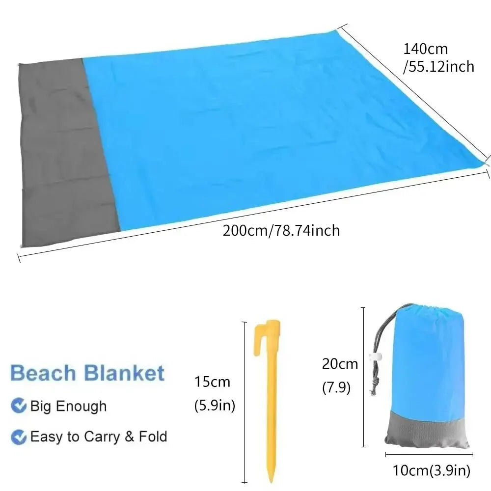 Sandproof and Waterproof 200 X 140 CM Lightweight Beach Blanket