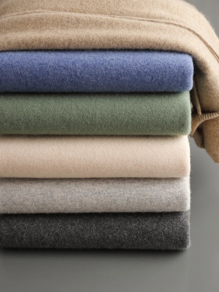 Men’s 100% Merino Wool Hooded Knit Pullover
