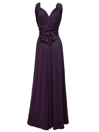 Floor Length Maxi Wrap Convertible Infinity Bridesmaid Multiway Dress