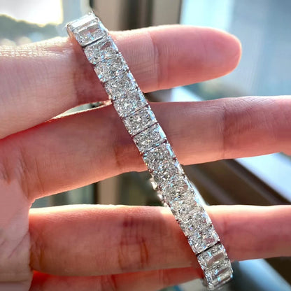 Radiant Cut Moissanite Tennis Bracelet - Anniversary Gift