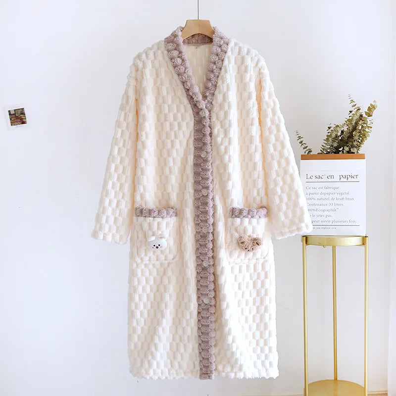 Women's Winter Warm Thick Lounge Robe