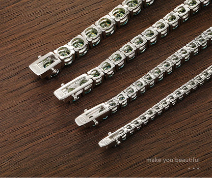 Green Moissanite Tennis Bracelet