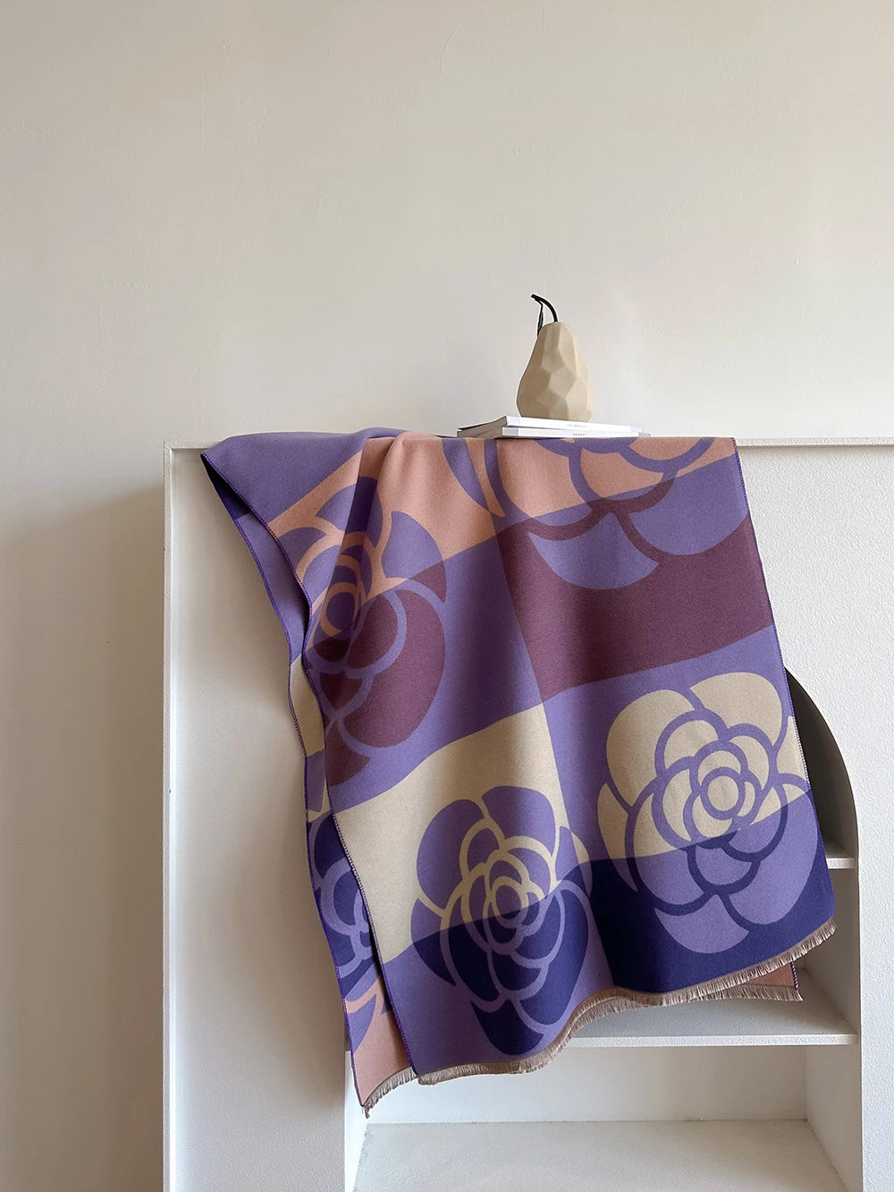 Floral Double-sided Cashmere Pashmina Scarf