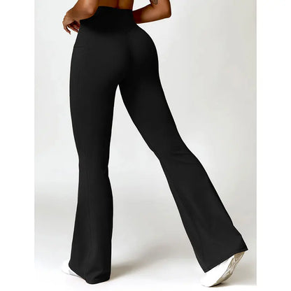 High Waist Wide Leg Workout Trousers Flare Leggings