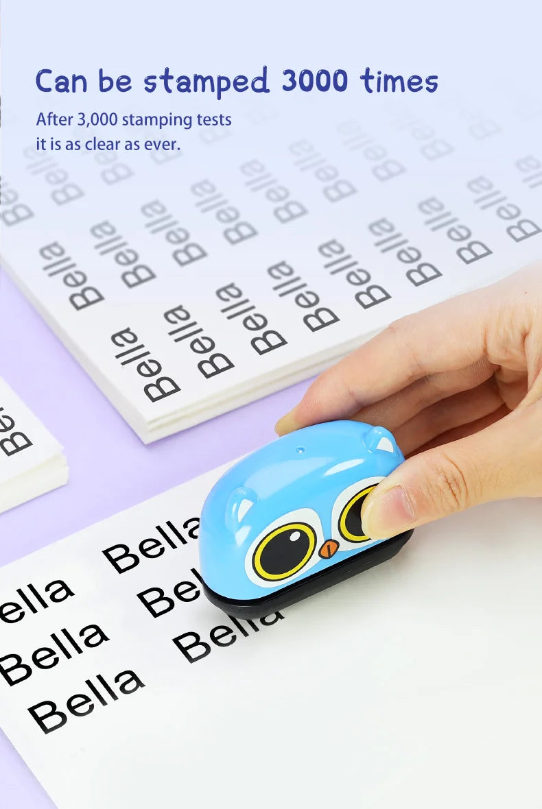 Waterproof Non-Fading Custom Name Stamp For Kindergarten and School Supplies