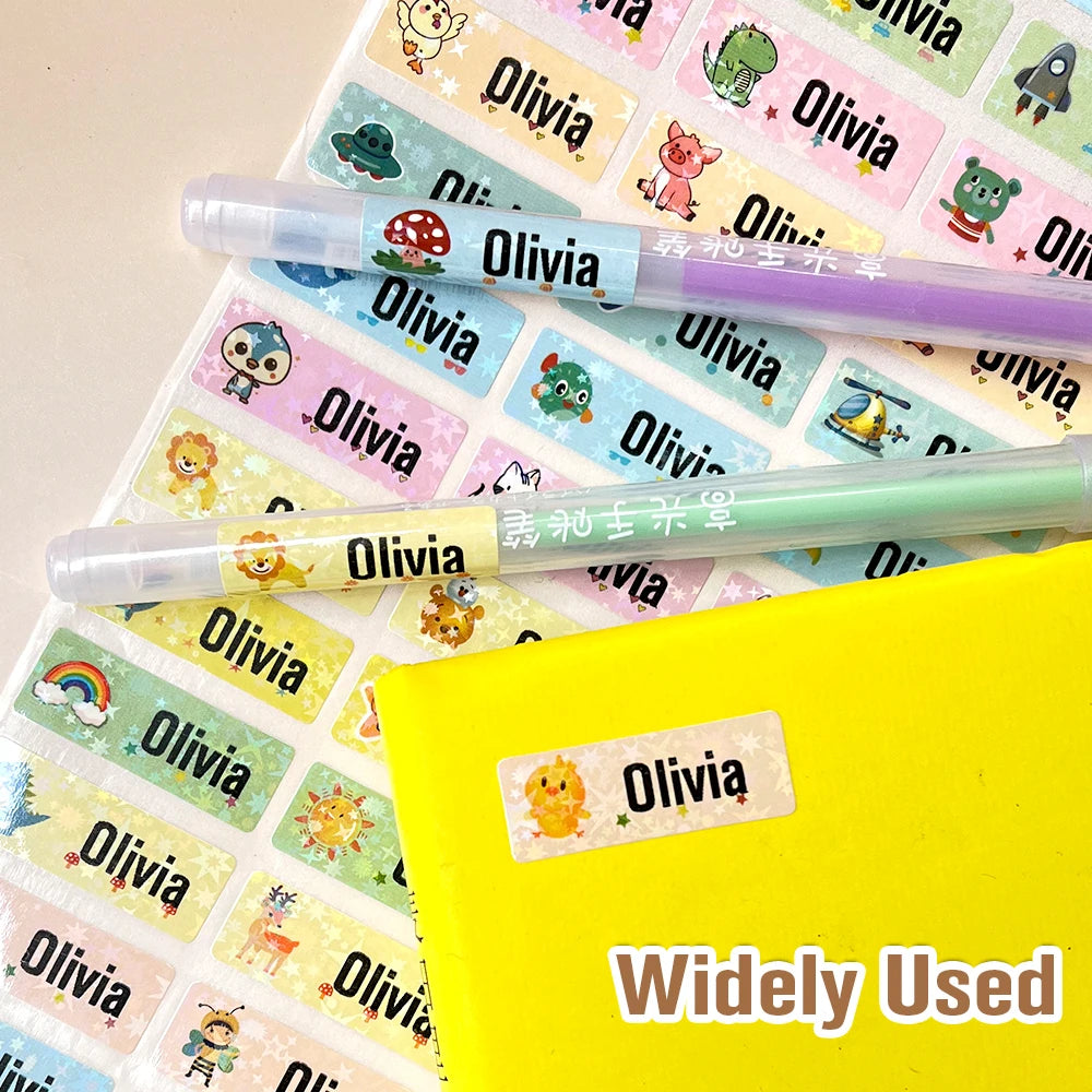 Waterproof Custom Name Tag Self-adhesive Personalized Kindergarten Name Sticker (200 Pcs)