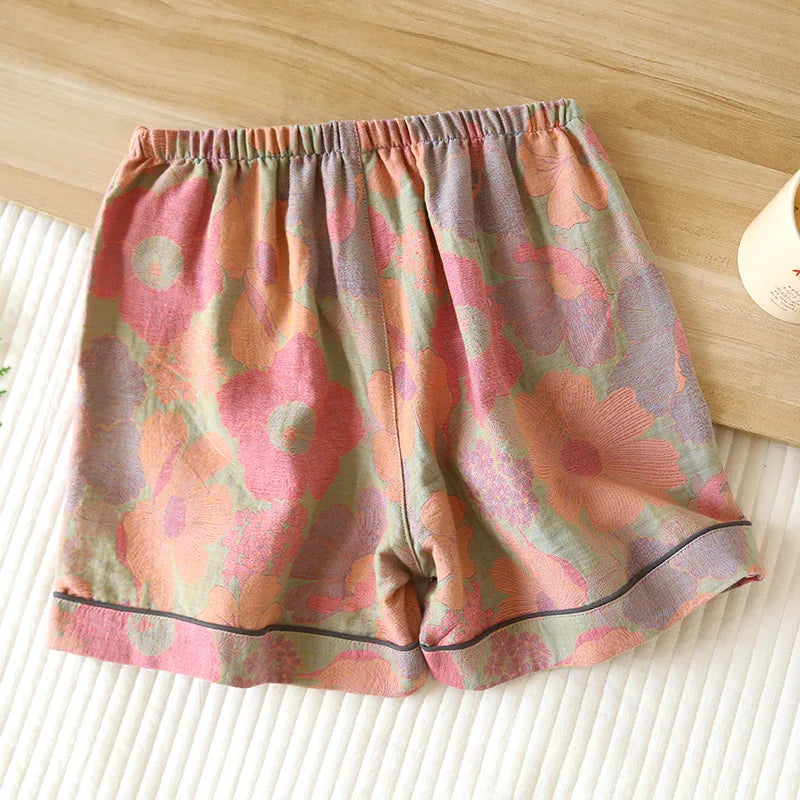 100% Cotton Loose Pajama Short with Pockets