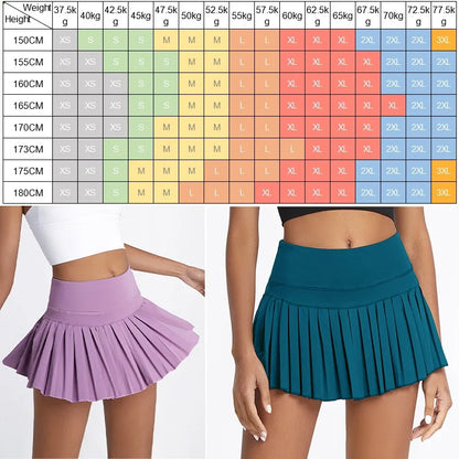 Tennis Pleated Skirt Workout Skorts With Pockets