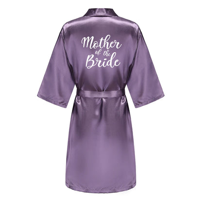 Royal Purple Bridal Party Satin Robes