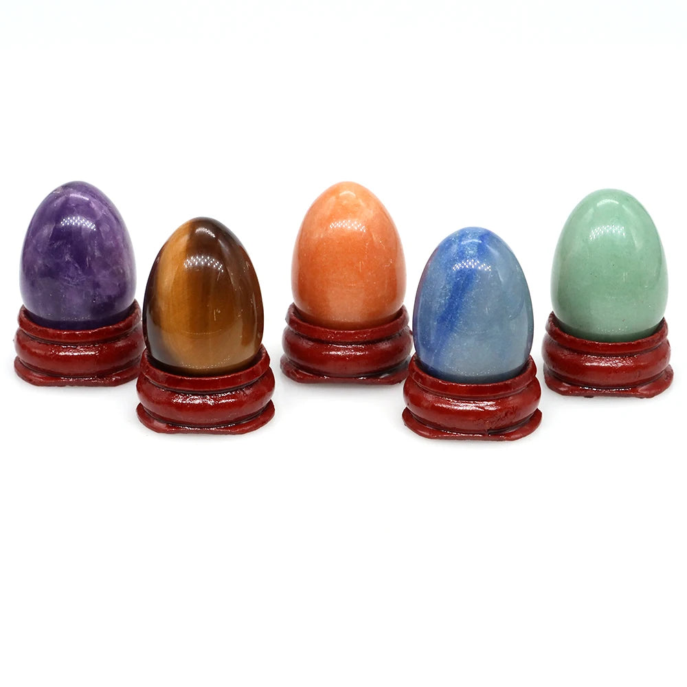 Egg Shape Natural Healing Stones 22x30 MM