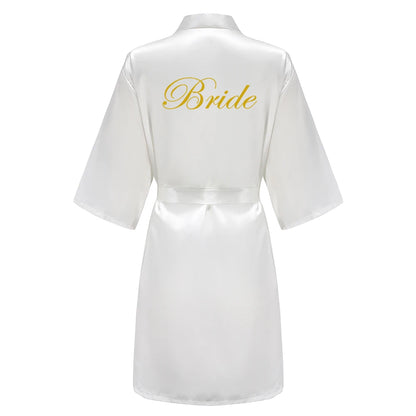 White Satin Bridal Getting Ready Robe