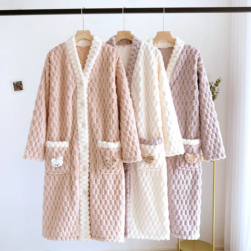 Women's Winter Warm Thick Lounge Robe