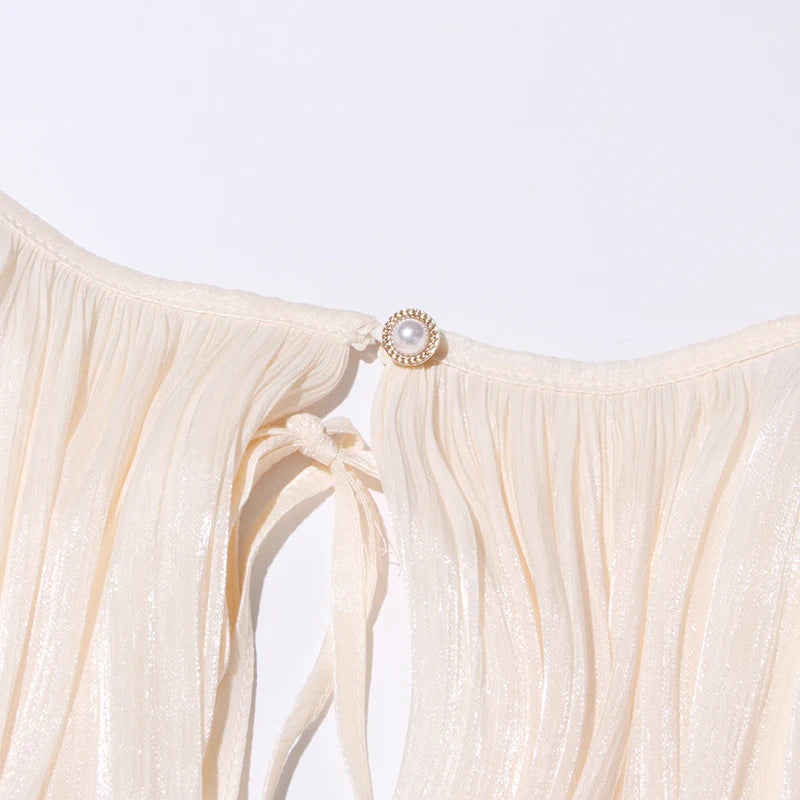 Long Sleeve Ruffle Details Mini Dress