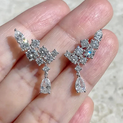 6.1 Carat Luxury Moissanite Drop Earrings - Wife's Gift