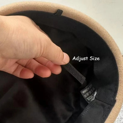 100% Wool Felt Blocked Beret Women's Hat - Christmas Gift