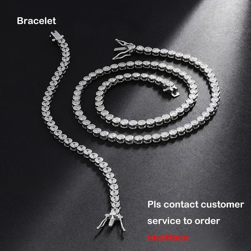 Round Cut Moissanite Tennis Bracelet