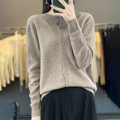100% Merino Wool Women’s Knit Cardigan