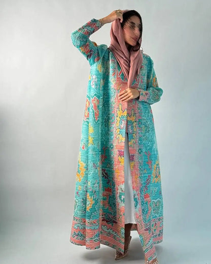 Open Printed Cardigan Abaya – Modest Cardigan