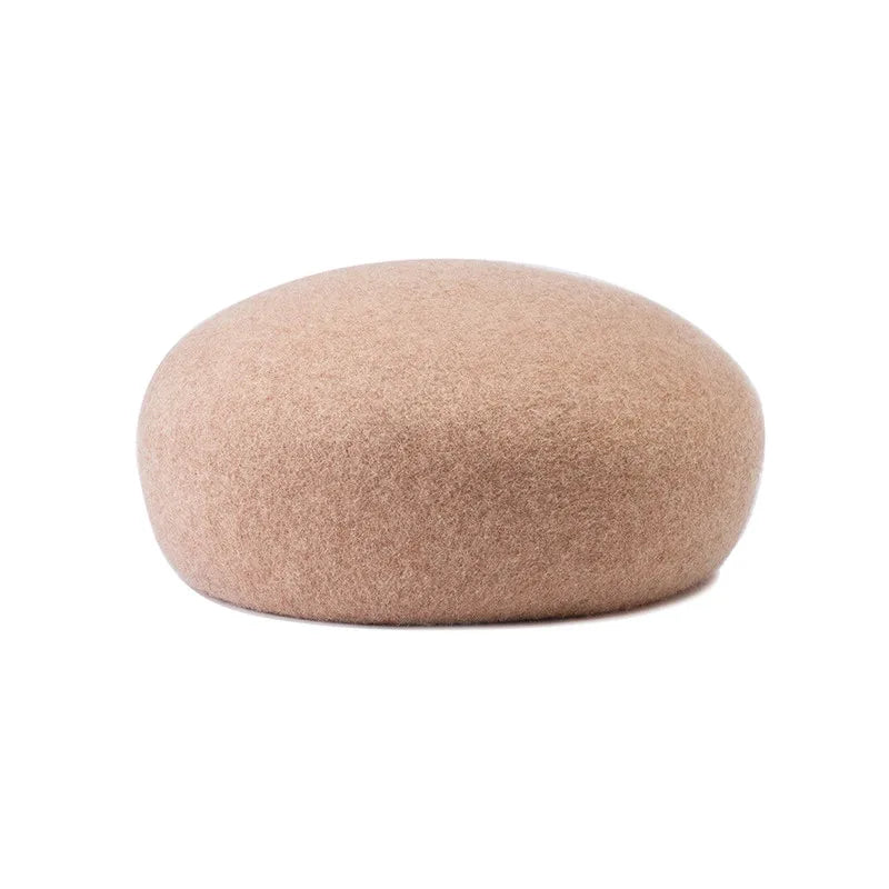100% Wool Felt Blocked Beret Women's Hat - Christmas Gift
