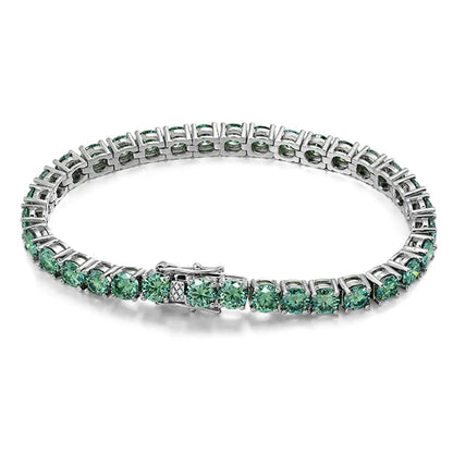 Green Moissanite Tennis Bracelet