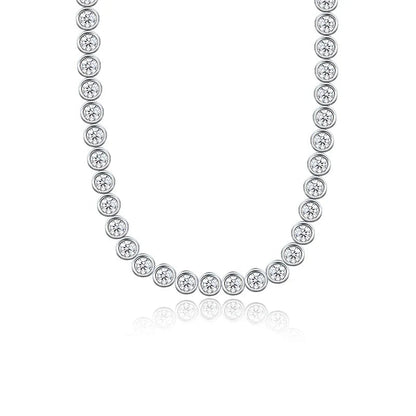Round Cut Moissanite Tennis Necklace