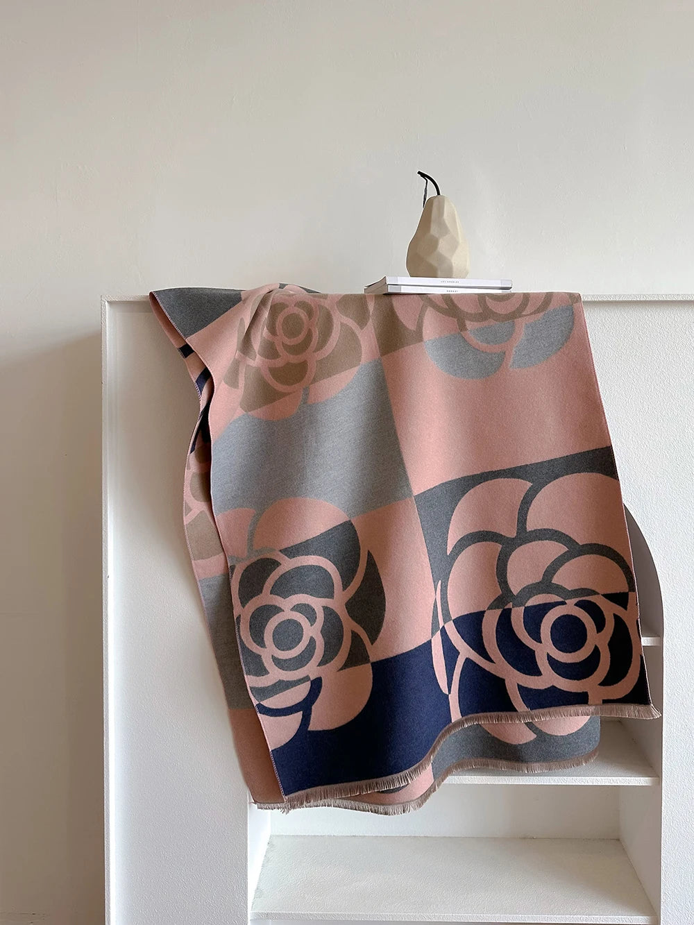 Floral Double-sided Cashmere Pashmina Scarf