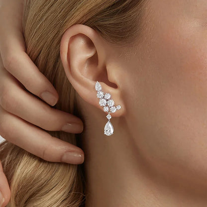 6.1 Carat Luxury Moissanite Drop Earrings - Wife's Gift