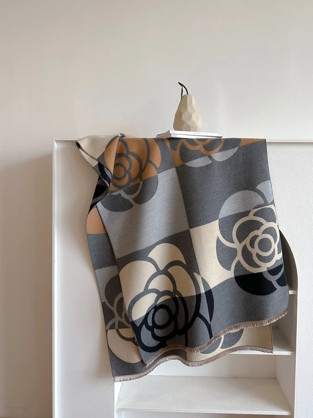 Floral Double-sided Cashmere Pashmina Scarf