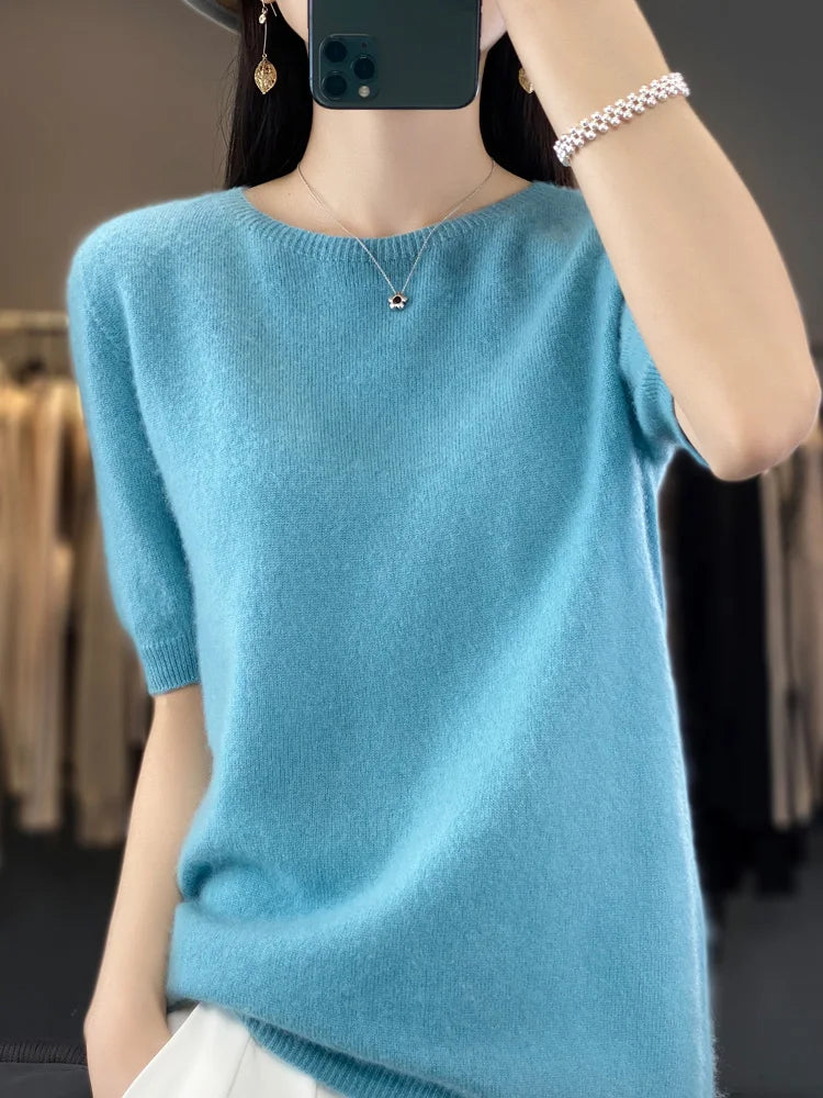 100% Merino Wool T-shirt Sweater