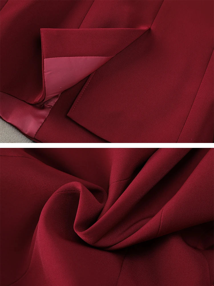 Satin Detail Women’s Formal Pant Suit