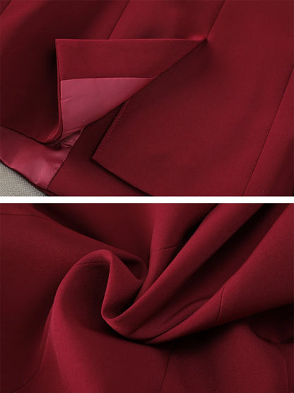 Satin Detail Women’s Formal Pant Suit