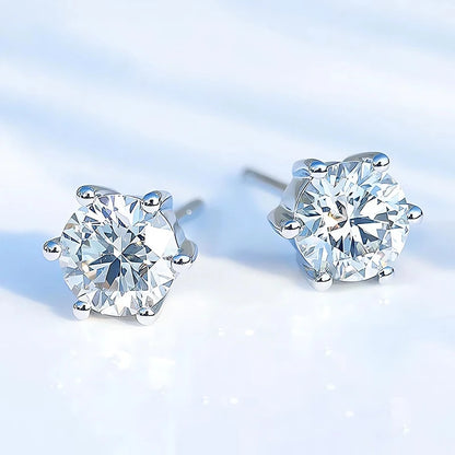 0.5 CT Moissanite Stud Earrings - Girls Birthday Gift