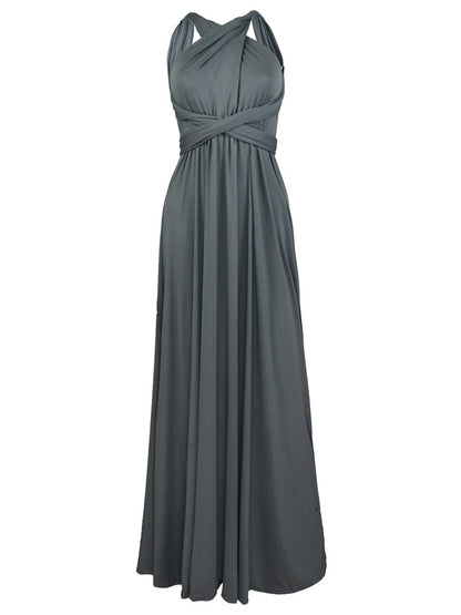 Floor Length Maxi Wrap Convertible Infinity Bridesmaid Multiway Dress