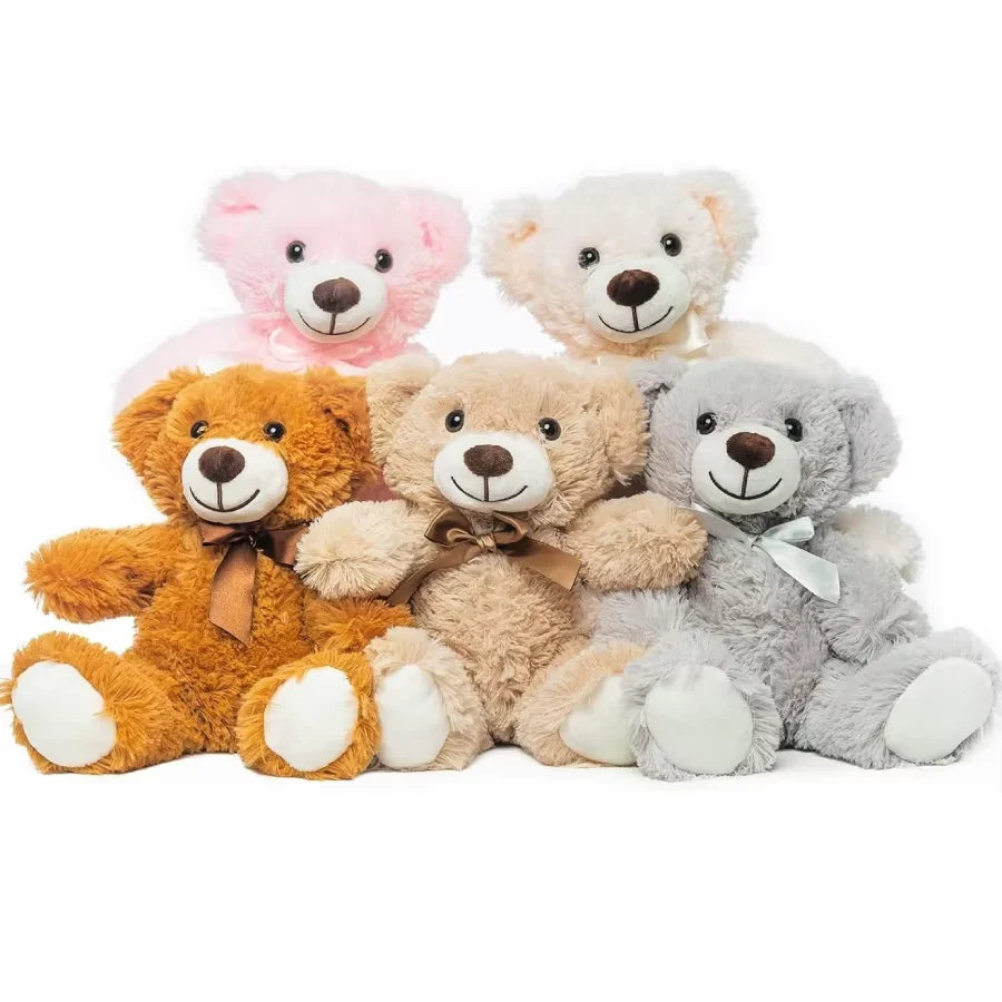 5-Piece Teddy Bear Plush Set – Valentine’s Day Gift for Her
