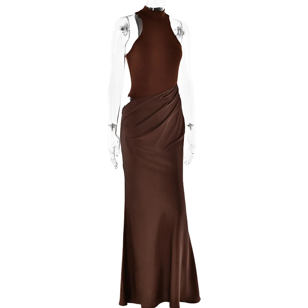 Sleeveless Cut-Out Floor-Length Dress
