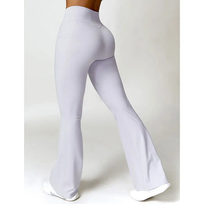 High Waist Wide Leg Workout Trousers Flare Leggings