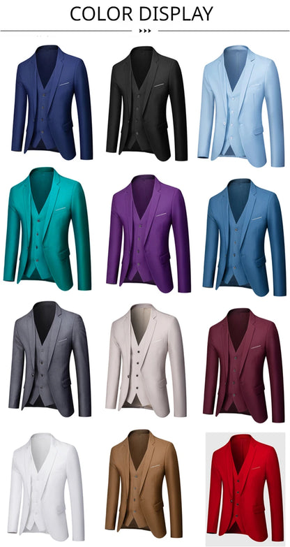Men’s 3-Piece Formal Business Suit