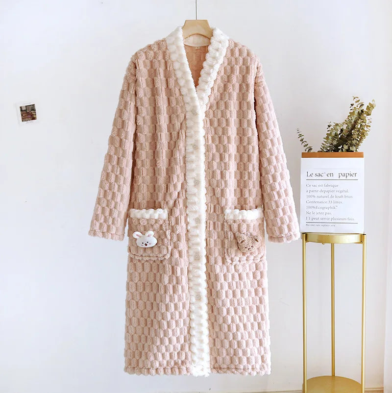 Women's Winter Warm Thick Lounge Robe