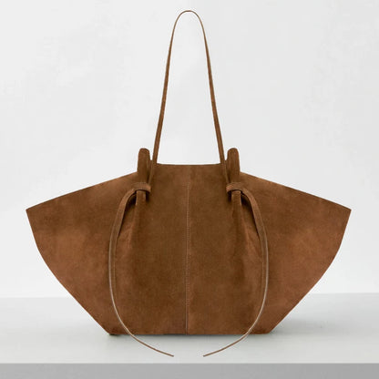 Custom Initials Large Capacity Faux Suede Tote Bag