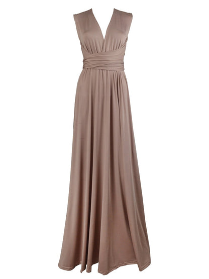 Floor Length Maxi Wrap Convertible Infinity Bridesmaid Multiway Dress