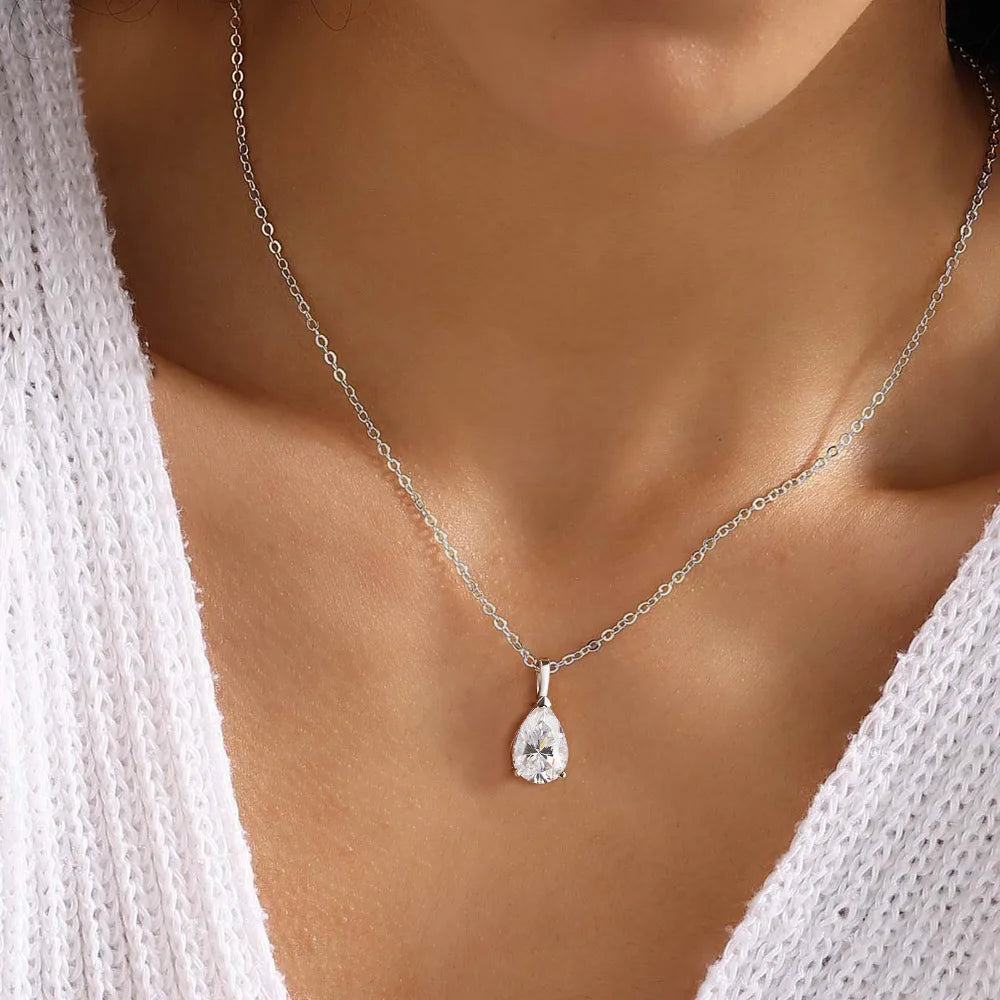 All Cuts Moissanite Solitaire Necklace