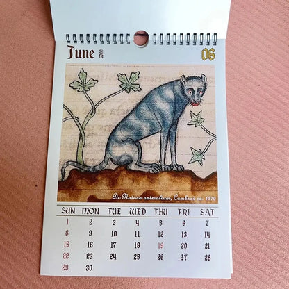 2026 Strange Medieval Cat Wall Calendar - Christmas Gift