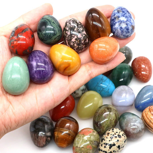 Egg Shape Natural Healing Stones 22x30 MM