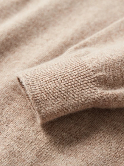 Men's 100% Merino Wool Mock Neck Pullover – Luxury Knit Sweater